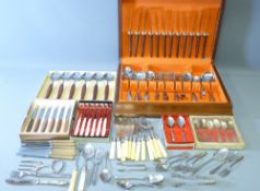 CASED CANTEEN, OTHER BOXED & LOOSE QUANTITY OF EPNS & OTHER CUTLERY