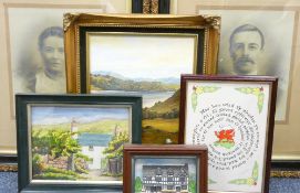 VICTORIAN PRINTS, a pair - a lady and gentleman, 50 x 48cms, and Tom Thumb Ltd Edition framed -