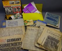 VINTAGE EPHEMERA including a bound Waring & Gillow Furniture catalogue, Second World War and other