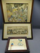 PATIENCE ARNOLD watercolour - titled label verso 'Come to the Fair', 49 x 37cms, a naive pencil