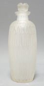 LALIQUE GLASS - Petites Feuilles frosted scent bottle, model No 478, circa 1910 with stopper, 10.