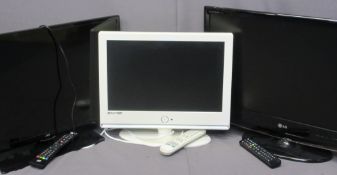 SMART TV, JVC ALSO AN LG TV & A WHITE COLOURED DVD/TV E/T