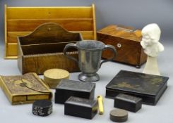 ANTIQUE & LATER BOXES, STATIONERY RACKS and other collectables