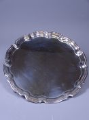 ENGLISH SILVER SALVER, Sheffield 1991 by C J Vander Ltd, 20.5cms D on three curled feet, 10.7 troy