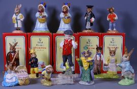 ROYAL DOULTON BESWICK BUNNYKINS & BEATRIX POTTER FIGURINES (7) with a Royal Worcester Limited