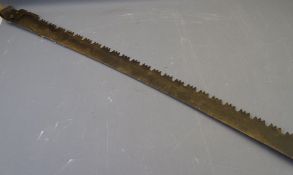 VINTAGE TWO MAN TIMBER SAW, 164cms L