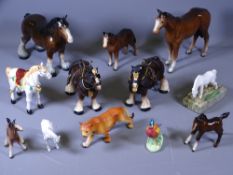 HORSE & ANIMAL FIGURINES, a quantity