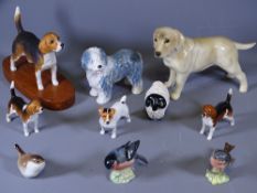BESWICK, SYLVAC & OTHER DOGS & BIRDS including Beswick Champion Beagle Wendover Billy, matt finish