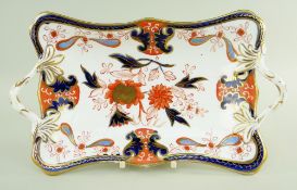 A SWANSEA PORCELAIN IMARI CENTRE DISH circa 1815-17 on a shaped rectangular base and with twig-