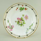 A SWANSEA PORCELAIN PLATE DECORATED BY WILLIAM POLLARD of circular form, painted with a centred