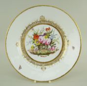 A SWANSEA PORCELAIN PLATE FROM THE BURDETT-COUTTS SERVICE painted by James Turner at the Sims
