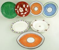 SEVEN VARIOUS EARLY 19TH CENTURY SWANSEA POTTERY PART-SETS comprising (1) Wedgwood-style creamware