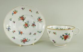 A SWANSEA PORCELAIN CUP & SAUCER WITH VIVIAN FAMILY PROVENANCE the cup with scroll and loop