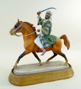 RARE BESWICK PORCELAIN FIGURE OF BEDOUIN ARAB HORSEMAN NO. 2275, Connoisseur series, printed and