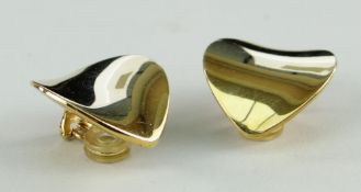 GEORG JENSEN 18CT GOLD EARRINGS, A PAIR, stamped '750' with maker's mark and numbered '1131 Danmark'