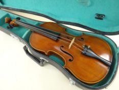 GERMAN VIOLIN, bearing label for Carlo Storioni 1888, probably from Reiger and Fiorini workshop in