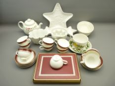 SHELLEY & OTHER JELLY MOULDS, Portmeirion pottery, Royal Doulton Caspian teaware ETC (within 2