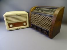 G E C & BUSH VINTAGE RADIOS, two, product codes BC5445 and VHF90 in a cream Bakelite case