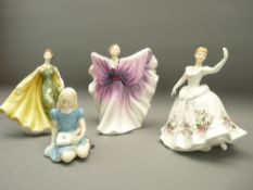 FOUR ROYAL DOULTON LADY FIGURINES - Alexandra HN2398, Alice HN2158, Isadora HN2938 and Shirley