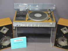 VINTAGE FERGUSON STUDIO 40D MUSIC CENTRE ON STAND with twin Thorn speakers E/T