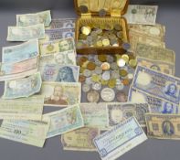 WORLD COINAGE & BANK NOTES, a collection including a few UK, Canada, India, USA, Italy and other