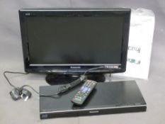 HOME ELECTRICS - Panasonic 19IN Flatscreen TV and a Blue Ray DVD player