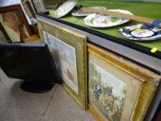 ARCHIBALD THORNBURN framed print - pheasants in a winter woodland, signed in pencil, 40 x 54cms, a