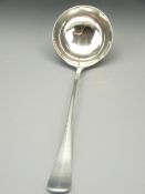 LARGE RAT TAIL SERVING LADLE, Sheffield 1919, maker Charles Boyton, 8.28 troy ozs