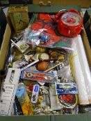 FOOTBALL COLLECTABLES, WADE PC PLOD, coins and badges, along with various other collectable goods