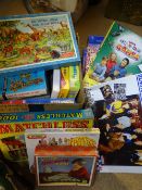 VINTAGE & LATER JIGSAWS, board and table games, a quantity (within 2 boxes)