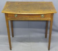 REGENCY MAHOGANY SINGLE DRAWER SIDE TABLE, 72cms H, 76cms W, 44.5cms D