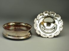 MODERN CRUISE SHIP COMPLIMENTARY SILVER WARE, two items by Carr's of Sheffield Ltd including a