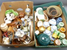 POTTERY 'HEN ON NEST', Japanese and Chinese teaware, Welsh pottery ETC (within 2 boxes)