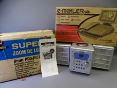 ALBA MINI DISC PLAYER, AMSTRAD Personal Communication Centre and a boxed Boots Super 8 Zoom Deluxe