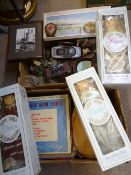 BOXED PORCELAIN HEAD DOLLS, gramophone and vintage LP records, display model vehicles and