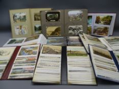 VINTAGE POSTCARD COLLECTION, nine various albums containing approximately 700 cards including