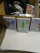 NINTENDO Wii, associated equipment with a quantity of games