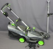 G TECH BATTERY OPERATED GARDEN MOWER and G Tech strimmer (no battery)