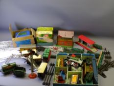 HORNBY TINPLATE ELECTRIC TRAIN SET circa 1930s to include O'Gauge tank engine, carriages, rolling