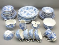 NORITAKE HOWO BLUE & WHITE TABLEWARE, 40 plus pieces
