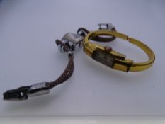 TWO LADY'S WRISTWATCHES - a square dial stainless steel encased Turler wristwatch with a cord