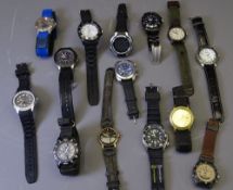 14 GENTLEMAN'S WRISTWATCHES, various brands including Oris, Slazenger, Sekonda and Timex including