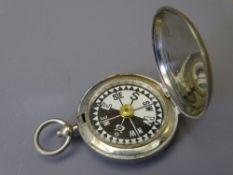 WWI POCKET COMPASS by Stanley London, the case dated 1917, No 1 - 5566 with broad arrow mark