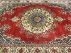 VINTAGE GROUND RED RUG, 3m x 2m