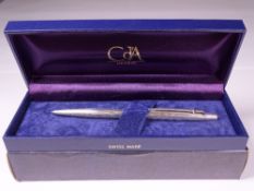 CARAN D'ACHE 'MADISON' BALLPOINT PEN - Vintage (1980s) Silvered, Swiss made, 'SFV-ASF' (Swiss