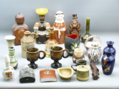 VINTAGE DRINKS DECANTERS, hip flasks, stoneware and other collectables