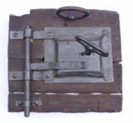 Lock for a yard gate with hollow pin key