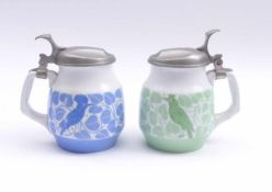 Two Art Deco Tankards