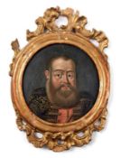 Miniaturportrait eines russischen Adeligen17. Jh.Verso bez. 