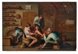 Ostade, Adriaen von - Nachfolger des 18. Jh.Das GefühlInterieur mit leidendem Bauern, der von